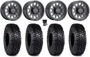 Method 414 15" Wheels Black +13mm 30" Intersect Tires Sportsman RZR Ranger