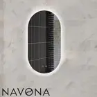 LED Bathroom Mirror - 600mm Frameless Oval - Defogger Pad, Touch Sensor Switch