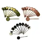 30 Pieces Vintage Brass Hair Slide With 18mm Cabochon Bezel Setting Tray