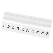 20 Pcs Terminal Marker Strip,ZB6 Terminal Blocks Marking Labels (71-80)
