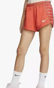 Nike Girl's Sprinter Side Stripe Running Shorts Red Size XS Extra Small