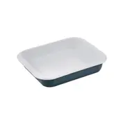 Ladelle Visto 29x23cm Enamel Carbon Steel Oven Baking Dish Small Rectangle Blue