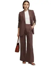 [Oxford] Willow Linen Blend Jacket in Chocolate