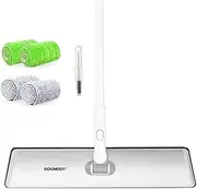 BOOMJOY Large Flat Mop Microfiber Floor Cleaning Mop 50cm Lightweight Aluminum Head for Hardwood Laminate Tile 5 Pads (Mop+4Pads)