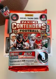 2020 Panini Contenders Football Pack FANATICS EXCLUSIVE RARE SAPPHIRE (8 Cards)