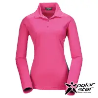 在飛比找蝦皮商城優惠-【PolarStar】女 吸排長袖POLO衫『紫紅』P212