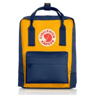 瑞典Fjallraven- F23561-560-141 Kanken Mini 復古後背包 小型方型書包-深藍/黃