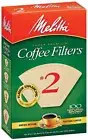 Melitta Premium #2 Cone Paper Coffee Filter Natural Brown, 100 Count - 4 Pack