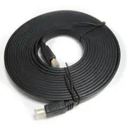 [RC-HDMIF-5] 5m Flat HDMI Cable v1.4 Male to Male Gold Plated 1080p FHD with Ethernet