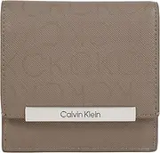 [Calvin Klein] Women's LINEAR SM TRIFOLD CINDER MONOGRAM PU Ck Linear Sm Trifold_Mono, CINDER, ONE