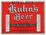 JAMESTOWN BREWING KUHN'S BEER LABEL T SHIRT NEW YORK SMALL-XXXLARGE (F)