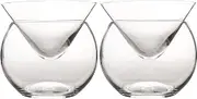 Glass Caviar Chiller Server Set of 2 – Universal Martini, Wine, Liquor Shrimp Cocktail Chiller Cups Set of 2