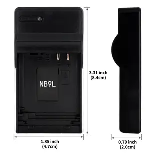 Nb-9l USB 充電器適用於佳能 IXUS 1000 HS、1100 HS、500 HS、510 HS、IXY 1、