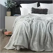Renee Taylor 220x240cm Soft Warm Mink Blanket/Throw Heavy Weight Acrylic Dove