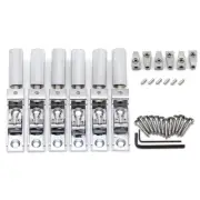 6 String Single String Bass Bridge Headless Individual Bridge and Nut Silver set