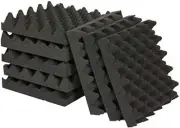 6 Pack Acoustic Foam Panels Soundproofing Studio Egg Crate Grey Wedge Design