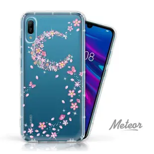 【Meteor】HUAWEI 華為 Y6 PRO 2019 奧地利彩鑽空壓防摔手機殼(櫻月)