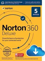 Norton 360 Deluxe 2024 - 2025 Antivirus software for 5 Devices VPN DARK WEB AUS