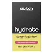 Switch Nutrition Hydrate Electrolytes Kiwi Watermelon 20 x 6g Sachets