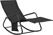 Camping Sunloungers Reclining Patio ChairsBlack Steel Sun Lounger