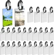 [LAINIUTE] Sublimation Blank Luggage Tags, Compact Luggage Tag Blanks with Lanyard, Portable Blank Suitcase Tags, Double Sided MDF Blank Backpack Tags for DIY Heat Transfer