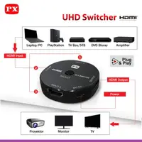 在飛比找蝦皮購物優惠-Px HDMI 切換器 3in1 輸出切換器 3 端口 HD