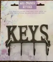 New Wall Mounted Bronze/ Metal Key Rack. Nice Key Organizer For Hallways, Doors