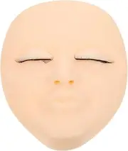 minkissy Lash Mannequin Head for Eyelash Extension Practice Realistic Makeup Training Face Removable Eyelashes for Makeup Artists and Cosmetology Students