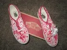 VANS Off The Wall OTW Repeat Red/True White Skate Shoes Size 10.0 US NIB 2016