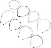 [LOLIPPYY] 8Pcs Wavy Headbands for Men Lightweight Sports Hair Accessories Comfortable Non Slip Design for Workout Casual Wear for Festivals Daily Use