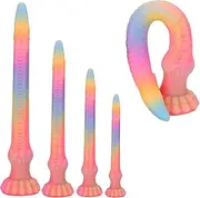 Silicone Dildos Monster Dildo Tentacle Anal Plug Suction Cup Anal Plug Alien Penis Butt Plug Silicone Dildos Sex Toys for Women Men(L)