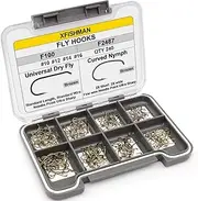 Fly-Hooks-for-Fly-Tying-Dry-Wet-Barbless-BL-Nymph-Flies Curved Czech Scud Fishing Hooks 10# ~16# Assortment Pack of 100-240 Hooks with Box