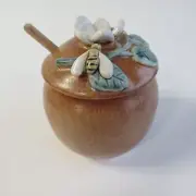 Kathy Swigon VERMONT Studio Pottery Honeypot new old stock Honey Jar