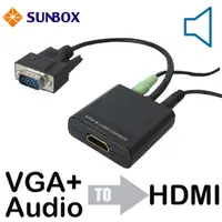 在飛比找PChome24h購物優惠-SUNBOX VGA 轉 HDMI 轉換器 (VC100VH