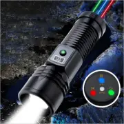 H6 40W White Laser Flashlight &Blue Laser Pointer Green Lazer Pen Red Laser Beam