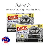 Forceflex Garbage Bags Rubbish Bag Garbage Trash Glad Large Garden Waste 56L