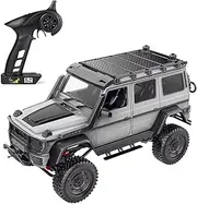 FMT R/C MN-86S | Upgrade Version 4WD 1/12 2.4G Remote Control Big G500 RC Car Rock Crawler Climbing Off Road Truck with Headlight RTR Vehicle Models for Kids and Adults - Matt Grey