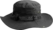 [GkgWuxf] Fisherman Outdoor UV Protection Sun Hat Travel Hat Breathable UV Protection Head Protection Adjustable for Men Women Outdoor Hiking, black