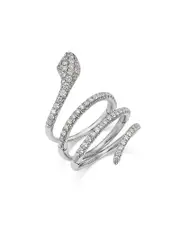 Bloomingdale's Fine Collection Diamond Snake Ring in 14K White Gold, 1.14 ct. t. w.