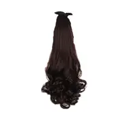 2 Pcs Long Synthetic Hair Fairy Tail Little Pony Tail Hairpiece Drawstring Ponytail Blonde Hair Extension with Hairband