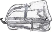[ANDRESLAD] Pvc Duty Large Backpack Bottle Holders Mesh and Clear Pockets Durable School Bag Outdoor Travel Bag