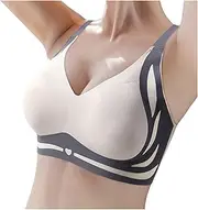 [Generic] Womens Sports Bras No Underwire Seamless Comfortable Yoga Bra Breathable Full Coverage Workout High Support Underwear