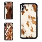 Plastic TPU Case black white cow cowhide For iPhone XS 11 12 13 14 15 16 Pro Max