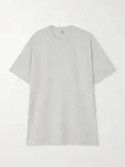 [TOTEME] TOTEME - Organic Cotton-jersey T-shirt - Light gray - x large x large Gray