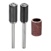 3pcs Sanding Drums Sleeves Set 1/4 Inch Grit 240 Sanding Sandpaper with Mandrel