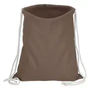 Cotton Drawstring Bags Drawstring Backpack Sports Gym Bag Brown