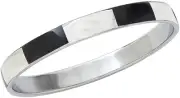 Troca Shell Black & White Handmade Earrings & 5mm Bangle Set