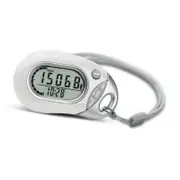 3D Motion Sensor Pedometer Step Counter with Lanyard 7-Day Data Storage Memory Funtion Step Calorie white