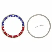 BEZEL & INSERT FOR ROLEX GMT WATCH 16700 16710 16713 16718 16760 BLUE/RED FADED