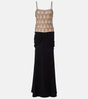 [Costarellos] Costarellos Embellished gown AU 16 black
